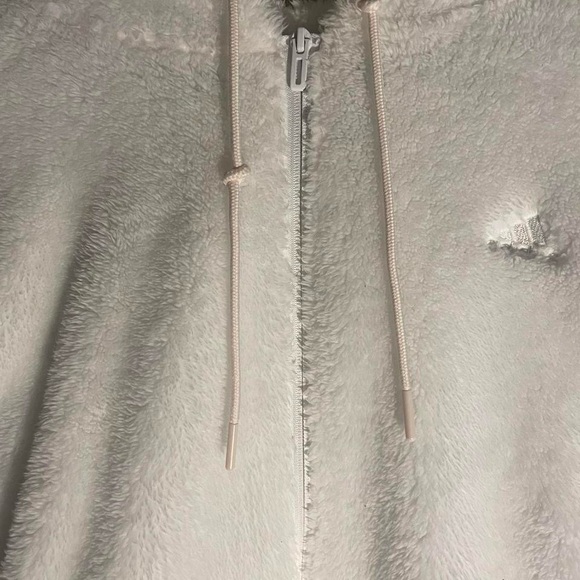 Adidas Cozy White Fleece Hoodie - Picture 5 of 5